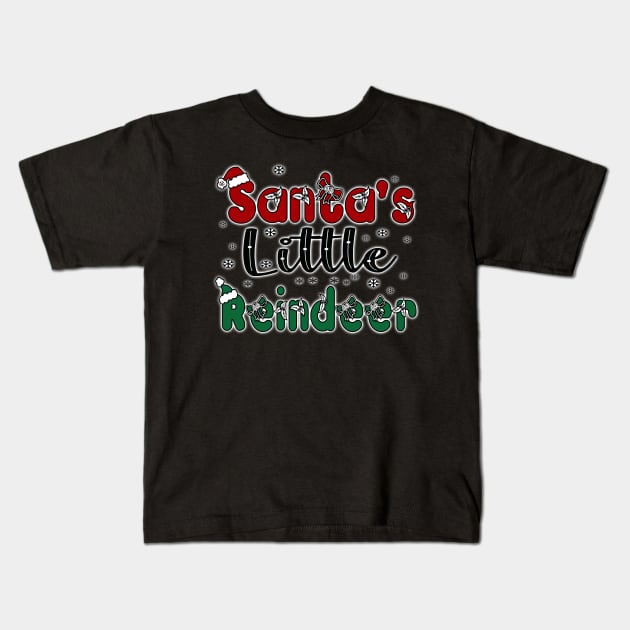 Santa's Little Reindeer Kids T-Shirt by Turnbill Truth Designs